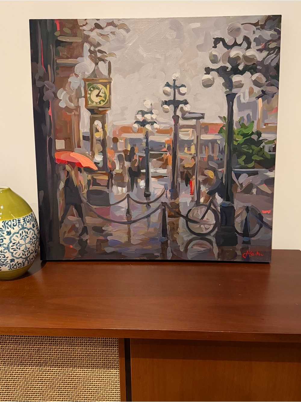 Extremely Rare: Original Joanne Hastie Painting ‘Afternoon Rain’